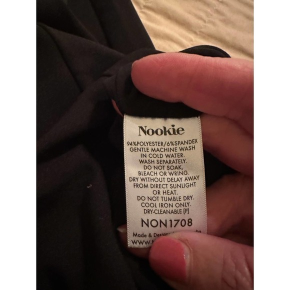 Nookie Medea Classic Halter Midi Dress in Black Stretch Jersey Size XS NWT - Picture 9 of 9